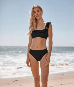 The Ruffle Seaway Square Neck Bikini Top - Sea Urchin