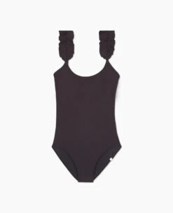 The RippleRib Ruffle One-Piece - Sea Urchin -Summersalt Shop Ruffle Strap One Piece Sea Urchin Ribbed FLAT