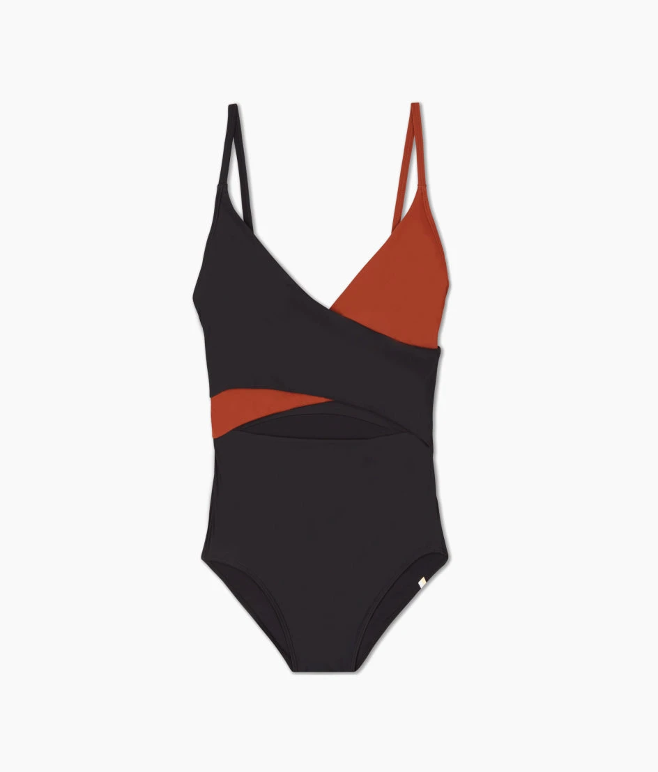 The Sea Breeze Cutout One-Piece - Amber & Sea Urchin The Sea Breeze Cutout One-Piece - Amber & Sea Urchin -Summersalt Shop Sea Breeze Cut Out Sea Urchin Amber FLAT