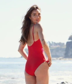 The Long Torso Sea Breeze Cutout One-Piece - Lava & Hibiscus -Summersalt Shop SeabreezeCutoutOPBack5 198036c0 c669 43cf be0d 5f37377599b5