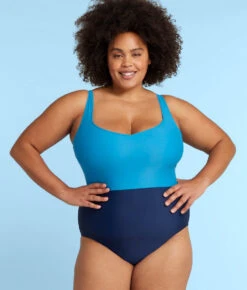 The Seascape Sweetheart One Piece - Calypso & Deep Sea -Summersalt Shop SeascapeSweetheartOnePieceCalypso DeepSeaFront2