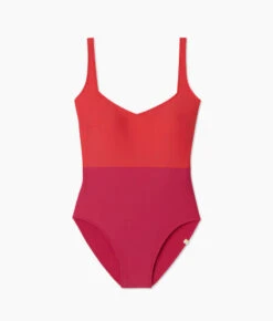 The Seascape Sweetheart One Piece - Summer Berry & Spritz -Summersalt Shop SeascapeSweetheart Strawberry Spritz