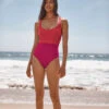 The Seascape Sweetheart One Piece - Summer Berry & Spritz -Summersalt Shop Seascape Sweetheart One Piece Summer Berry Spritz 2 2