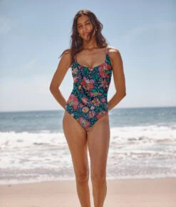 The Seascape Sweetheart One Piece - Super Bloom