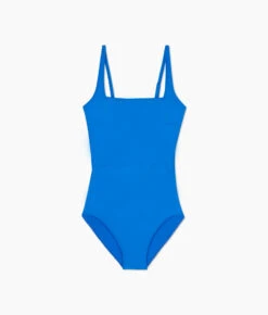 The Long Torso Seaway Square Neck One Piece - Azure 7 The Long Torso Seaway Square Neck One Piece - Azure -Summersalt Shop Seaway Square Neck One Piece Azure FLAT