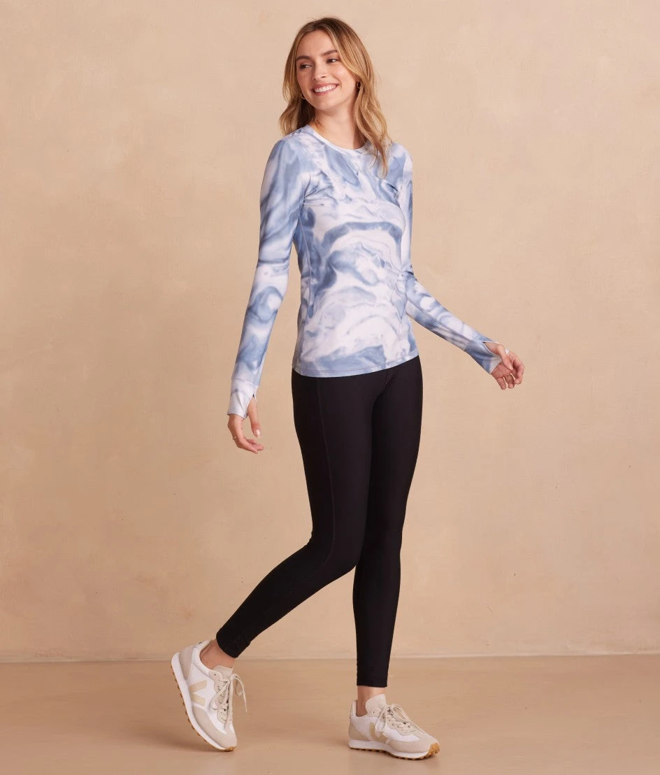 The Long Sleeve Pullover - Slate Marble The Long Sleeve Pullover - Slate Marble -Summersalt Shop Side Full TheLongSleevePullover SlateMarble