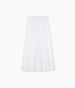 The Silky Luxe Palazzo Pants With Ties - Cloud White 5 The Silky Luxe Palazzo Pants With Ties - Cloud White -Summersalt Shop Silky Luxe Palazzo Pants with Ties White FLAT