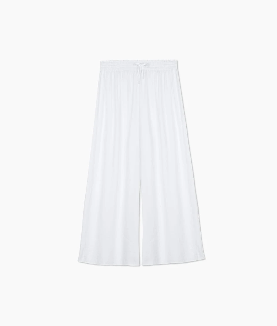 The Silky Luxe Palazzo Pants with Ties - Cloud White The Silky Luxe Palazzo Pants With Ties - Cloud White -Summersalt Shop