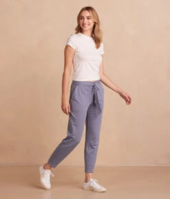 The Softest French Terry Tie-Waist Pant - Slate -Summersalt Shop SoftestFrenchTerryTie WaistPant Slate Side Full