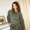 The Softest French Terry Boatneck Pullover - Olive