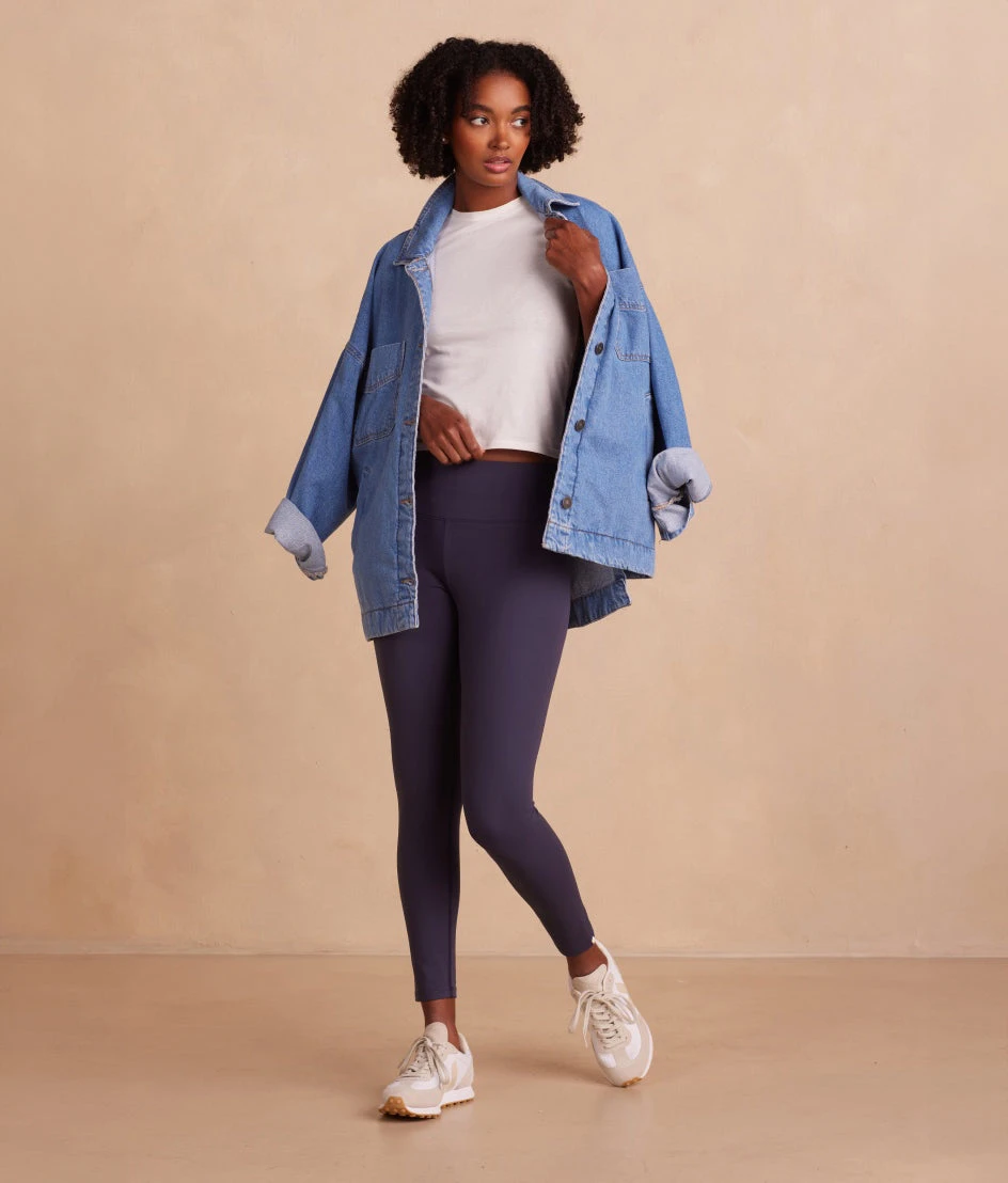 The Coziest High Rise Full Length Leggings - Midnight The Coziest High Rise Full Length Leggings - Midnight -Summersalt Shop The Brushed High Rise Full Length Leggings Midnight 2