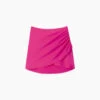 The Ruched Swim Skirt - Hibiscus 1 The Ruched Swim Skirt - Hibiscus -Summersalt Shop The Ruched Swim Skirt Hibiscus FLAT