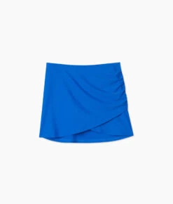 The Ruched Swim Skirt - Lapis