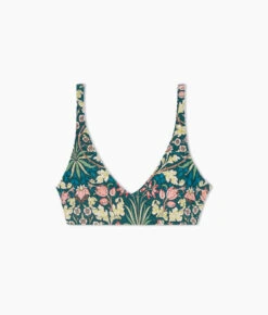 The Tide Scoop Neck Bikini Top - Hyacinth In Sunburst & Teal 6 The Tide Scoop Neck Bikini Top - Hyacinth In Sunburst & Teal -Summersalt Shop Tide Scoop Neck Bikini Top Hyacinth in Sunburst Teal 5