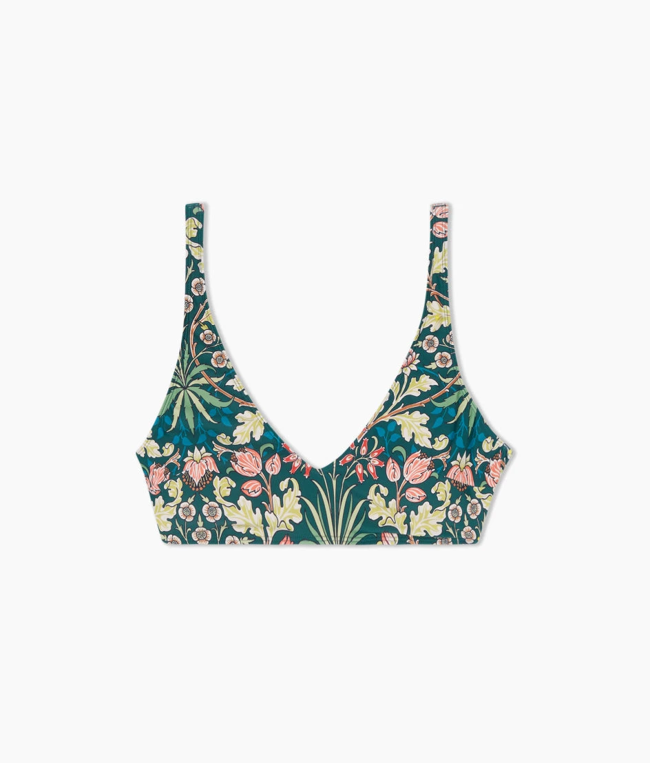 The Tide Scoop Neck Bikini Top - Hyacinth in Sunburst & Teal The Tide Scoop Neck Bikini Top - Hyacinth In Sunburst & Teal -Summersalt Shop Tide Scoop Neck Bikini Top Hyacinth in Sunburst Teal 5
