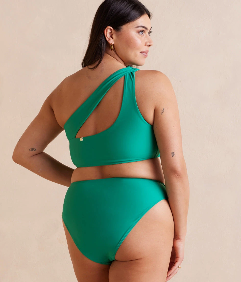 The Tie Belt High Leg Mid Rise Bottom - Seaglass The Tie Belt High Leg Mid Rise Bottom - Seaglass -Summersalt Shop TieBeltHighLegMidRiseBottom Seaglass 2