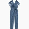 The Going Places Gauze Tie-Shoulder Jumpsuit - Cyprus Blue