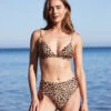 The Triangle Bikini Top - Leopard -Summersalt Shop TriangleBikiniTop Leopard Lifestyle 1