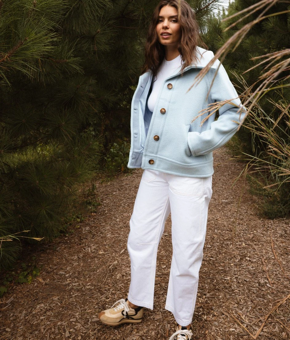 The Warmest Wool Short Coat - Frost The Warmest Wool Short Coat - Frost -Summersalt Shop Warmest Wool Short Coat Frost 1