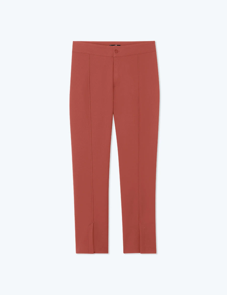 The Multitasking Slit Front Ankle Pant - Terracotta The Multitasking Slit Front Ankle Pant - Terracotta -Summersalt Shop WovenHighWaistedPant Terracotta