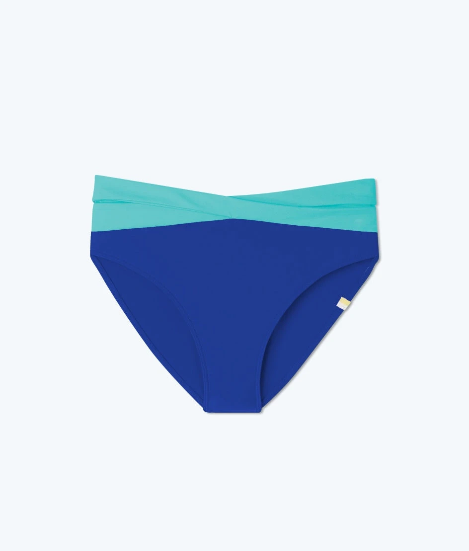 The Wrap High Leg High Rise Bikini Bottom - Aqua & Lapis The Wrap High Leg High Rise Bikini Bottom - Aqua & Lapis -Summersalt Shop WrapHLHR Aqua Lapis Flat 5575f553 3396 439a 9691 10d62fdc767a