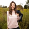 The Year-Round Crewneck Ruffle Sweater - Petal 1 The Year-Round Crewneck Ruffle Sweater - Petal -Summersalt Shop Year Round Crewneck Ruffle Sweater Petal 1