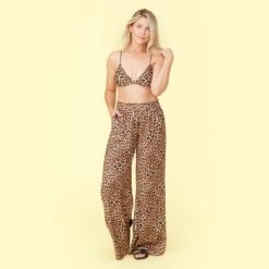 The Perfect Palazzo Pant - Leopard -Summersalt Shop palazzo pants leopard front 2 fe681705 a497 463b b27f 7ec7e9af1aaa
